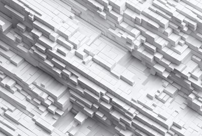 The primary subject of the image is a large, intricate, and detailed white brick wall. The setting is a grayscale, which gives the image a more dramatic and artistic appearance. The visual style is a combination of digital art and illustration, creating a unique and captivating design. The colors and mood of the image are predominantly dark and moody, with the white bricks contrasting against the grayscale background.