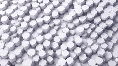 The primary subject of the image is a large number of white cubes or squares arranged in a pattern. The setting is a white background, which creates a clean and minimalist appearance. The visual style is a combination of photo and digital art, as the cubes are arranged in a way that resembles a digital artwork. The colors are predominantly white, giving the image a calm and serene atmosphere.