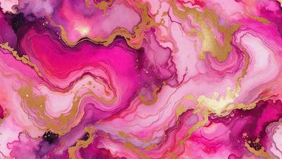 The primary subject of the image is a painting featuring a purple and pink color scheme. The setting is a canvas, and the visual style appears to be a mix of digital art and illustration. The dominant colors and overall atmosphere suggest a sense of warmth and vibrancy.
