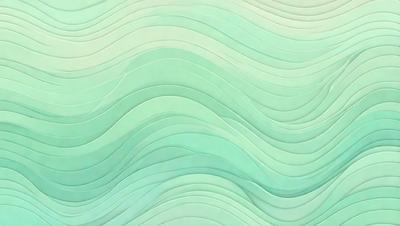 The image features a large, curved, and textured wall with a green hue. The wall appears to be made of a combination of cement and fabric, giving it a unique and interesting appearance. The design of the wall resembles a wave, adding a sense of motion and depth to the space. The overall atmosphere of the image is calm and serene, with the green color evoking a sense of tranquility.