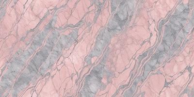 The primary subject of the image is a marble-like surface with a pink and grey color scheme. The setting is a patterned wall, and the visual style appears to be a combination of a photo and digital art. The colors and mood of the image are predominantly pink and grey, creating a visually appealing and elegant atmosphere.