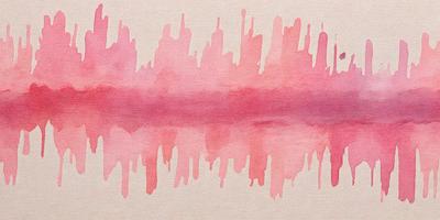 The primary subject of the image is a pink watercolor painting. The setting is a white background, and the visual style is a watercolor painting. The dominant colors are pink, and the overall atmosphere is vibrant and artistic.