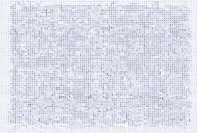 The primary subject of the image is a blue background with a pattern of white dots. The setting appears to be a digital art or illustration, as the dots are arranged in a visually appealing manner. The visual style is a combination of a photo and a pattern, creating a unique and interesting appearance. The colors and mood of the image are predominantly blue and white, giving it a calm and serene atmosphere.