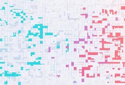 The image is a digital artwork featuring a white and blue grid pattern. The white and blue grid pattern is the primary subject of the image, creating a visually appealing and organized design. The setting is a white and blue grid pattern, which serves as the background and foreground of the image. The visual style is a combination of digital art and illustration, creating a unique and intricate pattern. The colors and mood of the image are predominantly white and blue, giving it a clean and soothing atmosphere.