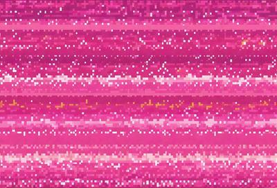 The primary subject of the image is a pink and white striped pattern. The setting is a pink background, and the visual style is a digital art or illustration. The dominant colors are pink and white, creating a warm and vibrant atmosphere.