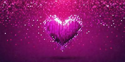 Heart: [what is the main object, scene, or focus of the image]
Pink: [dominant color]
Digital art: [visual style]