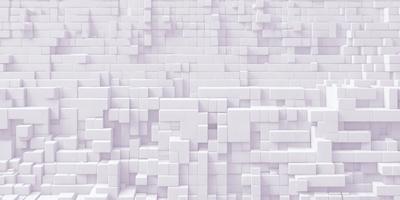 The primary subject of the image is a large, purple brick wall. The setting is a white background, which contrasts with the purple bricks. The visual style is a digital art or illustration, as the bricks are depicted in a patterned manner. The colors and mood of the image are predominantly purple and white, creating a clean and modern atmosphere.