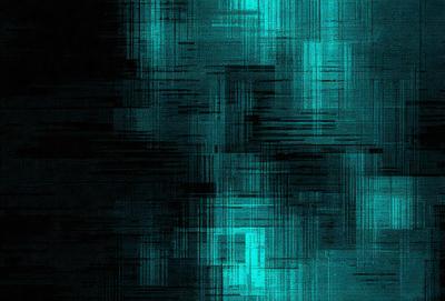 The primary subject of the image is a blue and green patterned background. The setting is a dark background, which contrasts with the vibrant colors of the pattern. The visual style appears to be a digital art or illustration, as the colors and patterns are intricate and detailed. The overall atmosphere of the image is calm and soothing, with the blue and green colors evoking a sense of tranquility.
