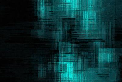 The primary subject of the image is a blue and green patterned background. The setting is a dark background, which contrasts with the vibrant colors of the pattern. The visual style appears to be a digital art or illustration, as the colors and patterns are intricate and detailed. The overall atmosphere of the image is calm and soothing, with the blue and green colors evoking a sense of tranquility.