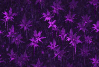 The primary subject of the image is a purple and pink flower pattern. The setting is a purple background, and the visual style appears to be a digital art or illustration. The dominant colors in the image are purple and pink, creating a calm and soothing atmosphere.