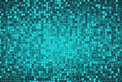 The primary subject of the image is a blue and green patterned background. The setting is a blue and green ocean, with a blue and green patterned background. The visual style is a digital art, illustration, or drawing. The colors and mood are vibrant and lively, with a sense of depth and movement.