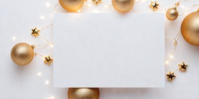 The primary subject of the image is a blank piece of paper with a gold border. The paper is placed on a white background. The visual style of the image is a photo, and the colors and mood are predominantly gold and neutral.