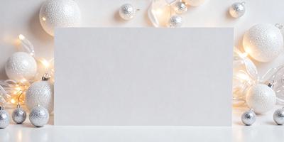 The primary subject of the image is a blank piece of paper. The setting is a table with a white background. The visual style is a photo. The colors and mood are predominantly white, giving the image a clean and minimalist appearance.