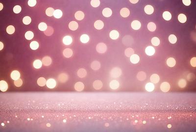 The primary subject of the image is a pink background with a pattern of white lights. The setting is a pink surface, and the visual style is a photo. The colors and mood of the image are predominantly pink and warm, creating a cozy and inviting atmosphere.