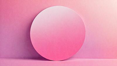 The primary subject of the image is a pink circle, which is the main object, scene, or focus of the image. The setting or background is a pink surface, which adds to the overall atmosphere and visual style of the image. The colors and mood of the image are predominantly pink, creating a warm and inviting atmosphere.