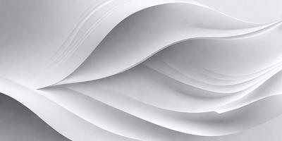 The primary subject of the image is a large, folded piece of white paper. The paper is creased and folded in a way that creates a wave-like pattern. The setting is a white background, which provides a clean and minimalistic environment for the paper. The visual style of the image is a close-up of the paper, showcasing its intricate folds and creases. The colors and mood of the image are predominantly white, giving it a clean and serene atmosphere.