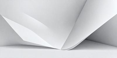 The primary subject of the image is a white piece of paper. The setting is a table, and the visual style is a photo. The colors and mood of the image are predominantly white, giving it a clean and minimalist appearance.