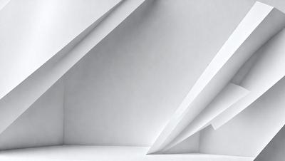 The primary subject of the image is a white wall with a white paper cutout of a building. The setting is a room with a white wall, and the visual style is a combination of a photo and a paper cutout. The colors and mood of the image are predominantly white, giving it a clean and minimalist appearance.