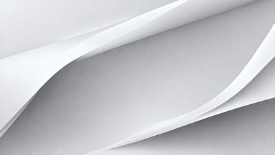 The primary subject of the image is a large sheet of white paper. The setting is a white background, and the visual style is a photo. The colors and mood of the image are predominantly white, giving it a clean and minimalist appearance.