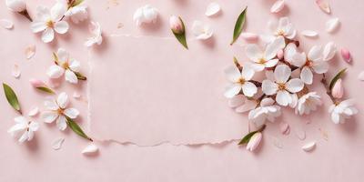 The primary subject of the image is a pink background with a white border. The setting is a pink surface with a white border, and the visual style is a photo. The colors and mood of the image are predominantly pink and white, creating a warm and inviting atmosphere.