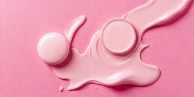 The primary subject of the image is a pink substance, which appears to be a mixture of pink and white colors. The setting is a pink surface, which could be a table or a counter. The visual style of the image is a close-up of the pink substance, showcasing its texture and appearance. The colors and mood of the image are predominantly pink, creating a warm and inviting atmosphere.