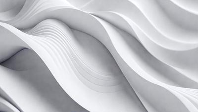 The primary subject of the image is a large, white, curved sheet of paper. The paper appears to be folded or curled, creating a visually interesting and dynamic shape. The setting is a white background, which allows the paper to stand out as the main focus of the image. The visual style is a close-up of the paper, showcasing its texture and details. The colors and mood of the image are predominantly white, giving it a clean and minimalist appearance.