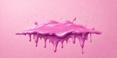 The primary subject of the image is a pink liquid, which appears to be a frosting or a similar substance. The setting is a pink background, which creates a visually appealing contrast with the pink liquid. The visual style of the image is a digital art or illustration, as it is a close-up of the pink liquid with a detailed and artistic appearance. The colors and mood of the image are predominantly pink, giving it a warm and inviting atmosphere.