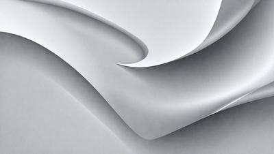 The primary subject of the image is a white sheet of paper with a curved design on it. The paper appears to be a drawing or a pattern, giving it a unique and artistic appearance. The setting is a white background, which allows the paper design to stand out prominently. The visual style of the image is a combination of digital art and illustration, as it showcases the intricate details of the curved design. The colors and mood of the image are predominantly white, giving it a clean and minimalist