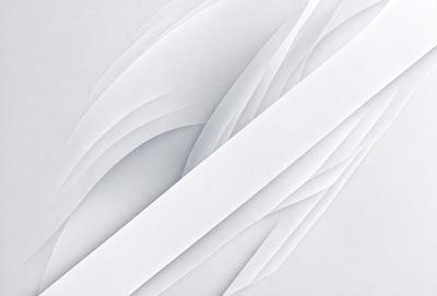 The primary subject of the image is a white paper with a pattern of curved lines. The setting is a white background, and the visual style appears to be a digital art or illustration. The dominant colors are white and gray, creating a clean and minimalist atmosphere.
