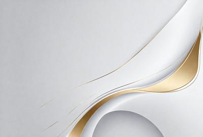 The primary subject of the image is a gold and white paper design. The setting is a white background, and the visual style appears to be a combination of digital art and illustration. The colors and mood of the image are predominantly gold and white, creating a sense of elegance and sophistication.