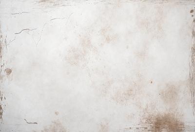 The primary subject of the image is a white wall with a brown texture. The setting is a room with a wooden surface. The visual style is a photo, and the dominant colors are white and brown. The overall atmosphere is rustic and textured.