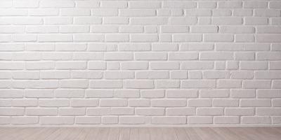 The primary subject of the image is a white brick wall. The setting is a white room with a wooden floor. The visual style is a photo of a brick wall. The dominant colors are white and the overall atmosphere is clean and minimalistic.
