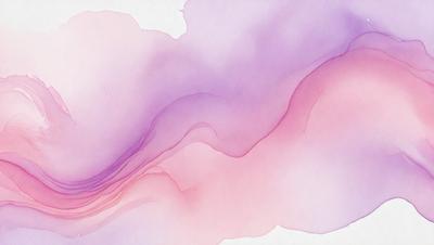 The primary subject of the image is a purple and pink watercolor painting. The setting is a white background, which provides a clean and uncluttered appearance. The visual style is a watercolor painting, which gives the image a unique and artistic quality. The dominant colors in the painting are purple and pink, creating a warm and inviting atmosphere.