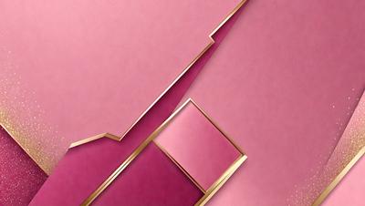 The primary subject of the image is a pink wall with a gold triangle on it. The setting is a room with a pink background. The visual style is a combination of digital art and illustration. The dominant colors are pink and gold, creating a warm and inviting atmosphere.