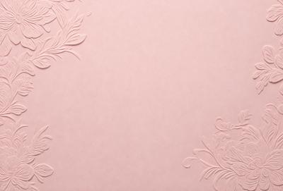 The primary subject of the image is a pink background with a design of leaves. The setting is a pink wall, and the visual style is a combination of a photo and a digital art. The colors and mood of the image are predominantly pink, creating a warm and inviting atmosphere.