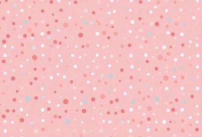 The primary subject of the image is a pattern of dots on a pink background. The setting is a wall, and the visual style appears to be a combination of a photo and a digital art or illustration. The colors and mood of the image are predominantly pink, with a slightly muted and soft appearance.