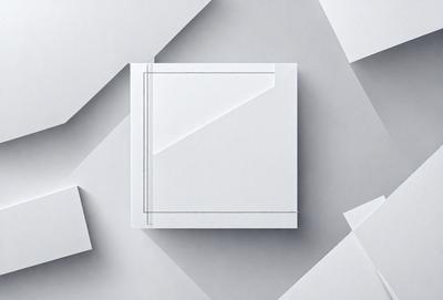 The primary subject of the image is a square piece of paper, which is the main object, scene, or focus of the image. The setting or background consists of a white surface, possibly a wall or a piece of paper. The visual style of the image is a combination of photo and digital art, as it appears to be a close-up of a square piece of paper. The colors and mood of the image are predominantly white, giving it a clean and minimalist appearance.