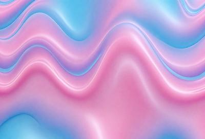 The primary subject of the image is a blue and pink wave pattern. The setting is a blue background, and the visual style appears to be a digital art or illustration. The dominant colors are blue and pink, creating a vibrant and lively atmosphere.