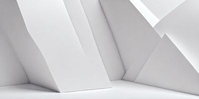 The primary subject of the image is a stack of white paper. The setting is a white background, which provides a clean and minimalist appearance. The visual style is a close-up of the paper, showcasing its texture and details. The colors and mood of the image are predominantly white, giving it a clean and simple feel.