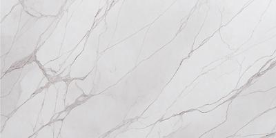 The primary subject of the image is a white marble wall with a pattern of veins. The setting is a room with a white background, and the visual style is a close-up of the marble wall. The colors and mood of the image are predominantly white, giving it a clean and elegant appearance.