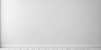 The primary subject of the image is a white wall with a white frame. The setting is a room with a white floor. The visual style is a photo of a white wall. The colors and mood are predominantly white, creating a clean and minimalist atmosphere.