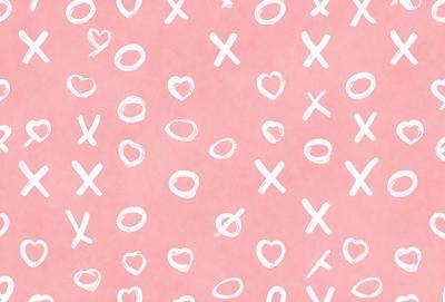 The primary subject of the image is a pattern of hearts, which are white and placed on a pink background. The hearts are arranged in various shapes and sizes, creating a visually appealing and heartwarming design. The setting is a pink surface, which adds to the overall mood of the image. The visual style of the image is a combination of digital art and illustration, as it features a well-crafted and detailed pattern of hearts.