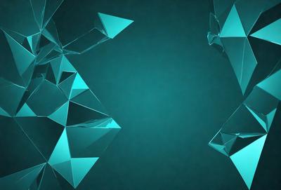 The primary subject of the image is a blue background with a pattern of triangles. The setting is a dark blue background, and the visual style appears to be a digital art or illustration. The dominant colors are blue and white, creating a calm and serene atmosphere.