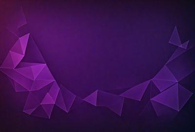 The primary subject of the image is a purple background with a pattern of triangles. The setting is a dark room, and the visual style appears to be a digital art or illustration. The dominant colors are purple and pink, creating a calm and serene atmosphere.