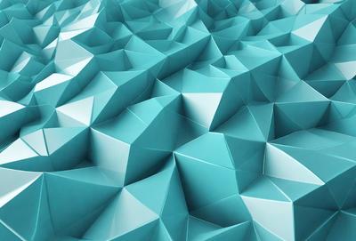 The primary subject of the image is a blue and white geometric pattern, which appears to be a 3D model or a digital artwork. The setting is a blue background, which complements the colors of the pattern. The visual style is a combination of digital art and 3D modeling, creating a unique and intricate design. The colors and mood of the image are predominantly blue and white, giving it a clean and modern appearance.