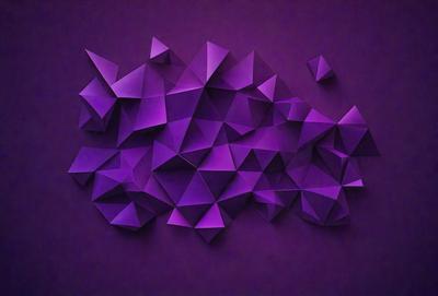 The primary subject of the image is a purple geometric pattern, which is displayed on a purple background. The visual style of the image is digital art, as it appears to be a computer-generated design. The dominant colors in the image are purple and various shades of purple, creating a calm and soothing atmosphere.