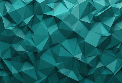 The primary subject of the image is a blue and green geometric pattern. The setting is a blue and green background, which creates a visually appealing and harmonious environment. The visual style of the image is a combination of digital art and illustration, showcasing the intricate details of the geometric pattern. The dominant colors in the image are blue and green, which evoke a sense of calmness and tranquility.