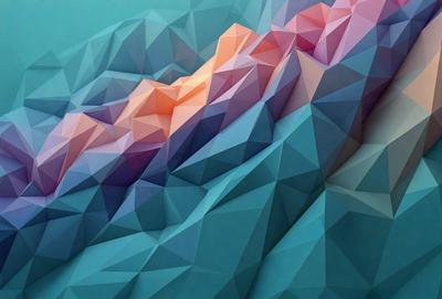 The primary subject of the image is a blue and purple mountainous landscape. The setting is a blue and purple mountain range, with a blue and purple sky in the background. The visual style of the image is digital art, as it is a computer-generated image. The dominant colors and overall atmosphere of the image are a mix of blue and purple, creating a serene and calming mood.