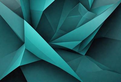 The primary subject of the image is a blue geometric pattern, which is the main object, scene, or focus of the image. The setting or background is a dark blue surface, which adds to the overall atmosphere. The visual style of the image is digital art, as it is a digital creation. The dominant colors in the image are blue and black, creating a modern and sleek appearance.