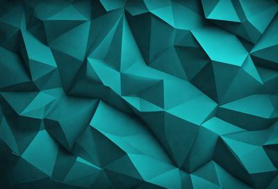 The primary subject of the image is a blue geometric pattern, which is the main object, scene, or focus of the image. The setting or background is a blue wall, and the visual style is digital art. The dominant colors and overall atmosphere are blue and geometric, creating a modern and visually appealing design.